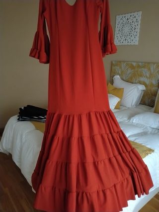 Vestido Flamenca Rojo Volantes