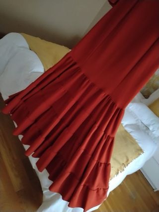 Vestido Flamenca Rojo Volantes