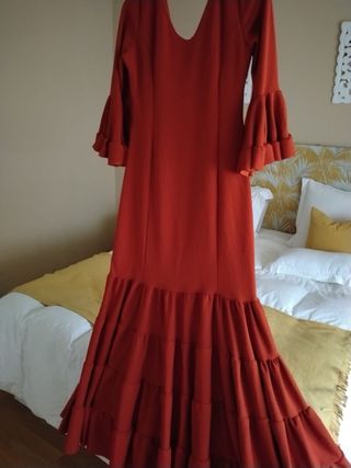 Vestido Flamenca Rojo Volantes