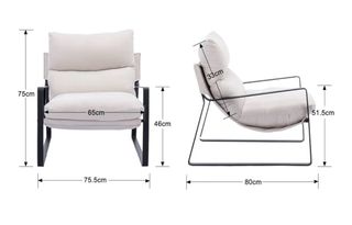 Sillón Individual Negro Minimalista