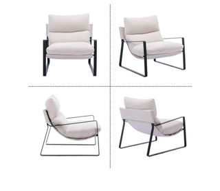 Sillón Individual Negro Minimalista