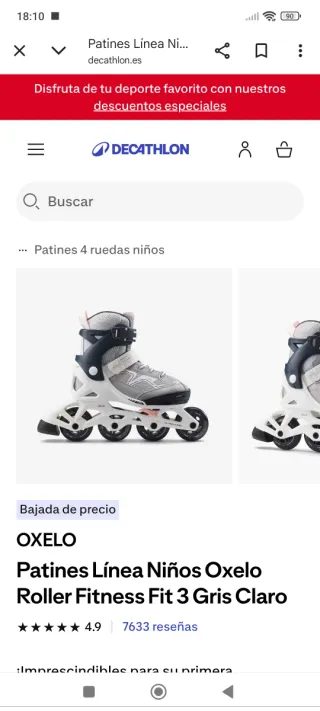 Patines en línea Decathlon Talla 35-38 Ajustables