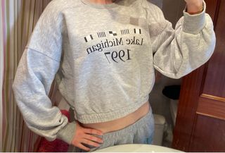 Sudadera Lefties Gris Talla M Sin capucha