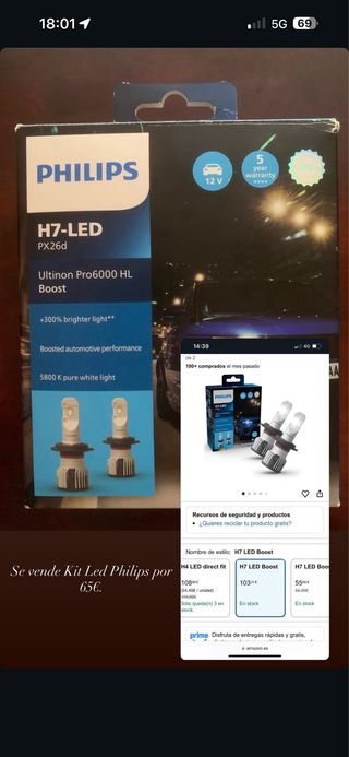 Philips H7-LED PX26d Ultinon Pro6000 HL