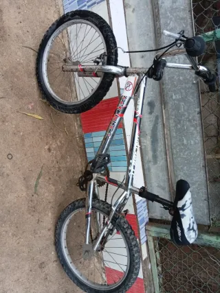 Bicicleta BMX plateada