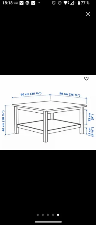 Mesa de madera Hemnes Ikea