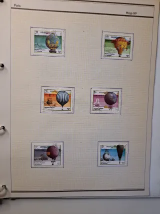 Sellos colección mariposas y flores