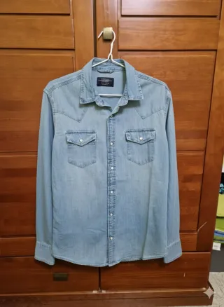 Camisa vaquera clara Talla S