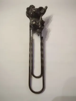 Marcador de libro koala bronce