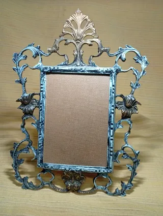 Portarretratos antiguo bronce