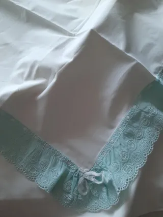 Lenzuola e federa cotone con bordo S. Gallo