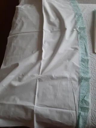 Lenzuola e federa cotone con bordo S. Gallo