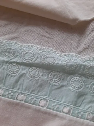 Lenzuola e federa cotone con bordo S. Gallo