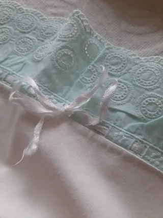 Lenzuola e federa cotone con bordo S. Gallo