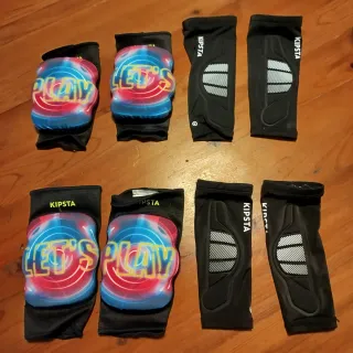 Protecciones Kipsta para voley niñas