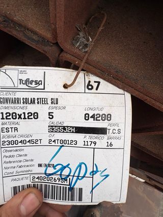 Tubo estructural 120x120 5mm 4m