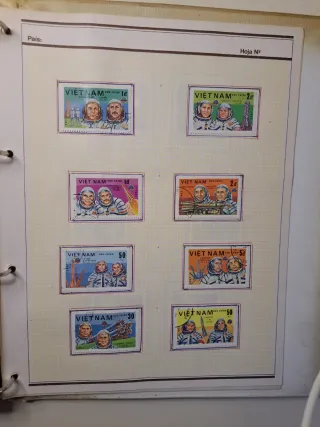 Sellos Vietnam Colección Trenes