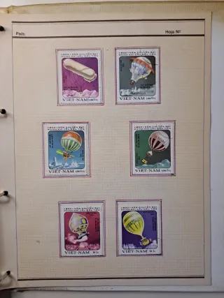 Sellos Vietnam Colección Trenes