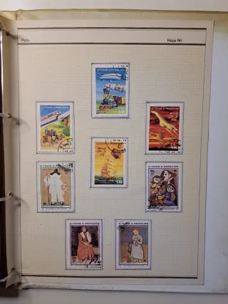 Sellos Vietnam Colección Trenes