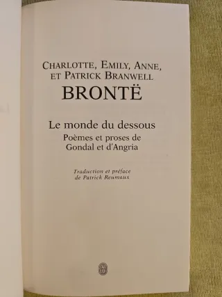 Le monde du dessous poèmes et proses de Gondal...