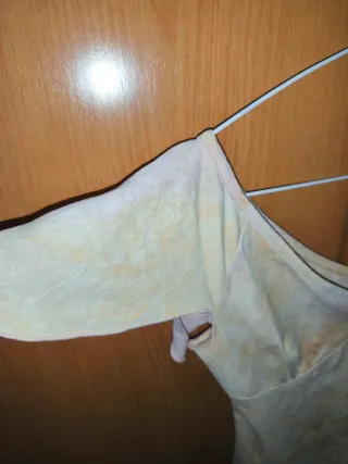 Top elegante beige y marrón