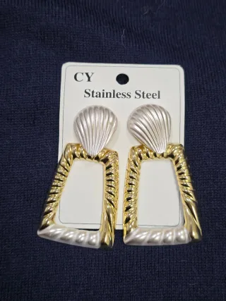 Orecchini stile massimalista oro e argento