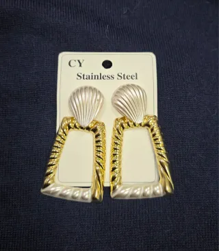 Orecchini stile massimalista oro e argento