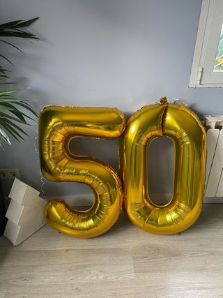 Globos dorados número 50