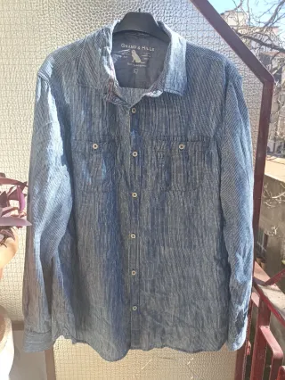 Camicia uomo GRAND & HILLS blu.