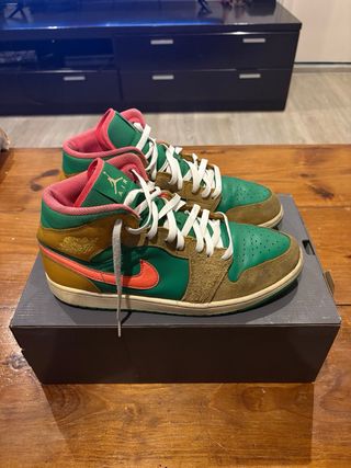 Nike Air Jordan 1 Mid SE Marrón Verde