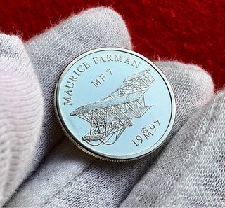 1€ PLATA 1997. MAURICE FARMAN. CERTIFICADA