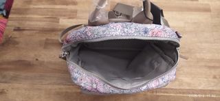 Mochila floral gris multicolor nueva