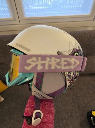 Maschera sci con lenti arancioni