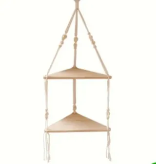 Estantería Macramé Triangular Madera