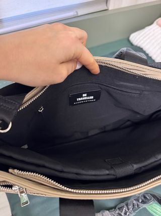 Bolso Paco Martinez beige para portátil