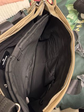 Bolso Paco Martinez beige para portátil