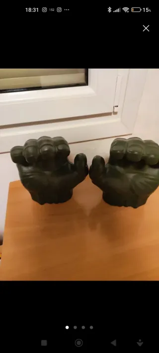 Puños Hulk Disfraz Carnaval