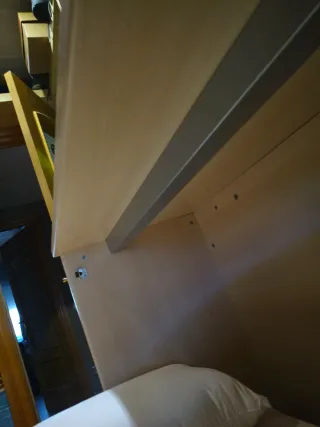 Cama abatible lateral madera y metal