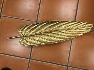 Juego 2 hojas decorativas doradas