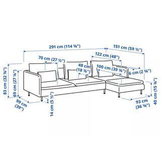 Sofá 4 plazas chaiselongue SÖDERHAMN IKEA