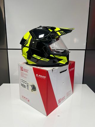 Casco LS2 Pioneer Trigger Negro/Amarillo