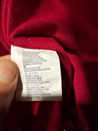 Abrigo Vintage Negro y Rojo