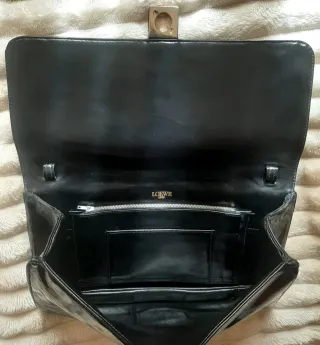 Bolso Loewe Piel Charol Vintage Años 70