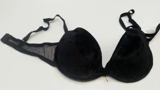 Reggiseno push up in velluto nero