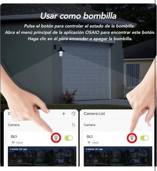 Cámara GNCC Bombilla WiFi PTZ 2K Exterior