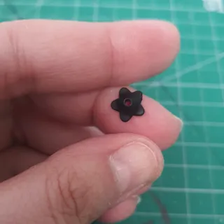 Cuentas con forma de flor de acrílico 10x4mm