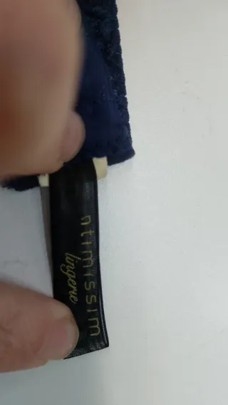 Reggiseno push up blu pizzo con slip