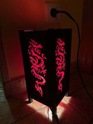 Lámpara japonesa dragón artesanal