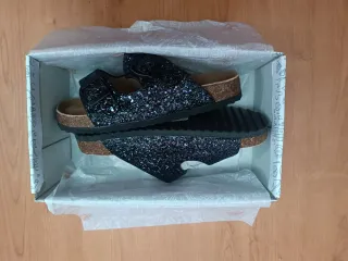 Sandalias El Corte Inglés Talla 37 Negro/Oro