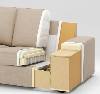 Sofá modular gris Ikea KIVIK